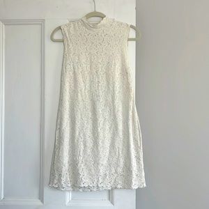 Vintage white lace mini dress